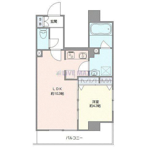 ミライズ東京墨田アネックス(1LDK/6階)の間取り写真