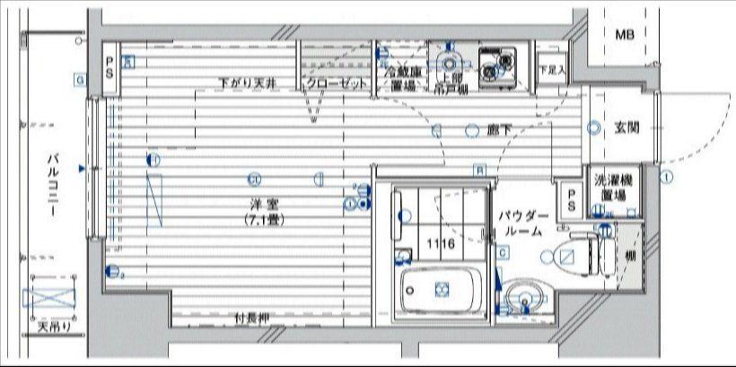 メインステージ錦糸町IV(1K/5階)の間取り写真
