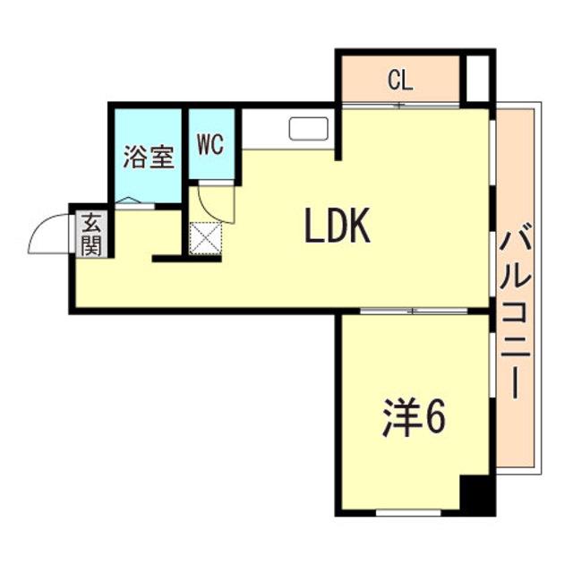 第二永光マンション(1LDK/2階)の間取り写真