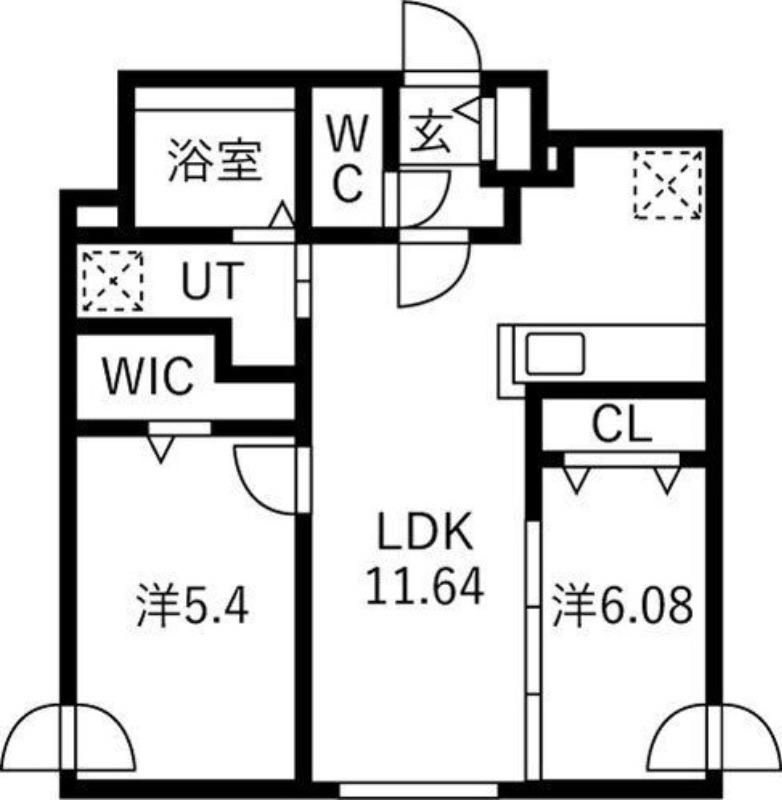 SPARKLE 裏参道(2LDK/3階)の間取り写真