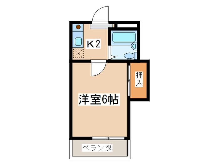 グリーンビュー湘南(1K/1階)の間取り写真