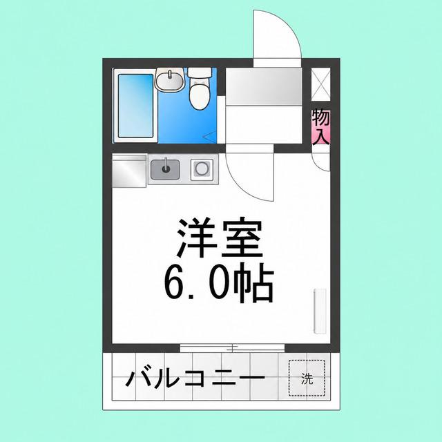 ビッグウエスト今池(ワンルーム/4階)の間取り写真