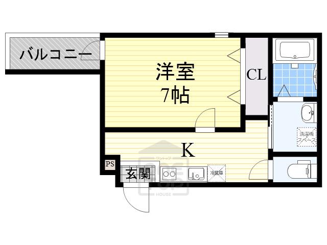 フジパレス垂水町Ⅴ番館(1K/1階)の間取り写真