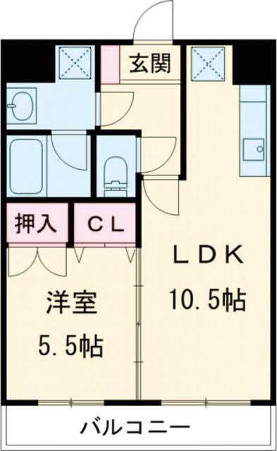 センチュリーコート6番館(1LDK/2階)の間取り写真