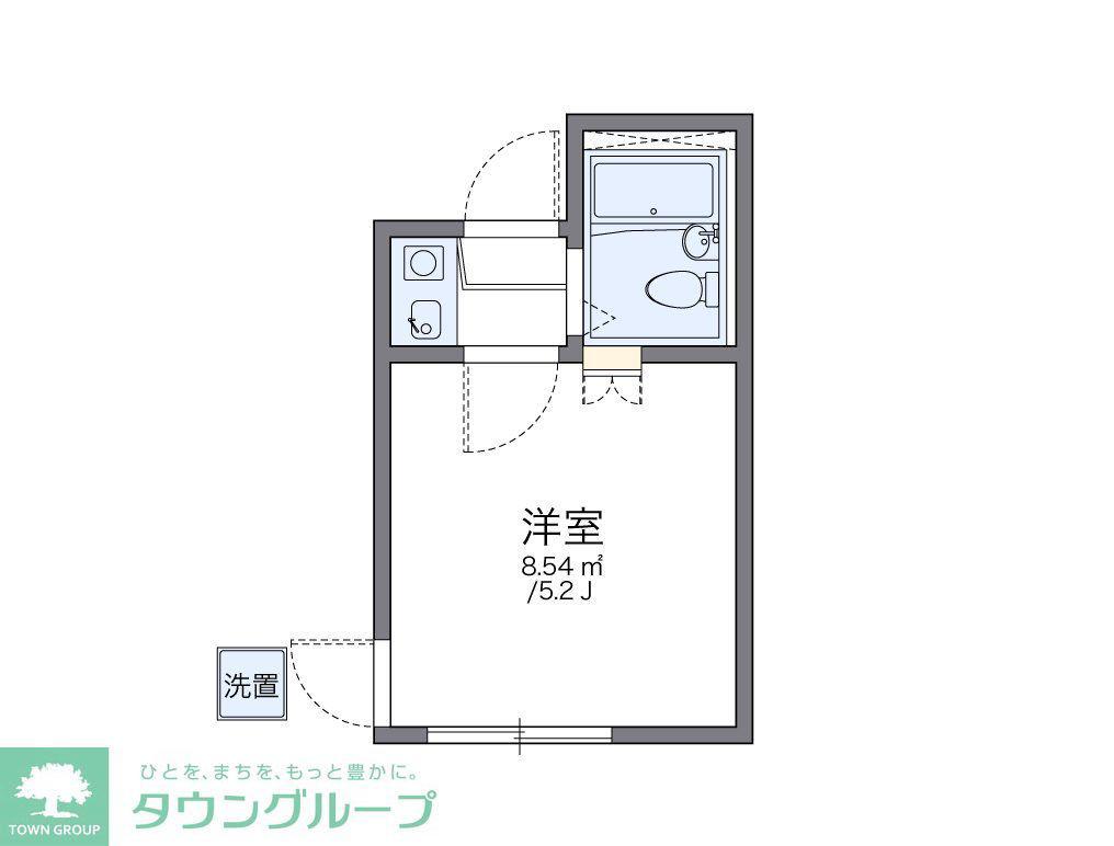レオパレスKURATA(1K/1階)の間取り写真