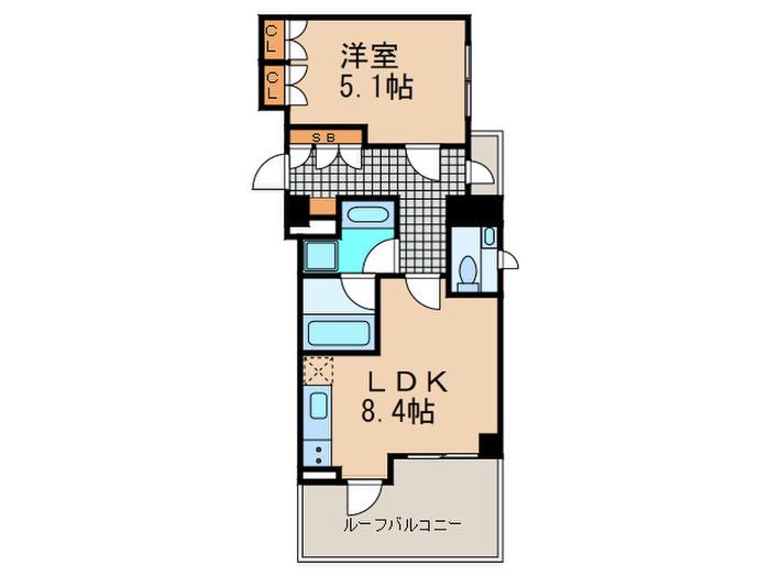 レジデンスヒルズ神山町(1LDK/3階)の間取り写真