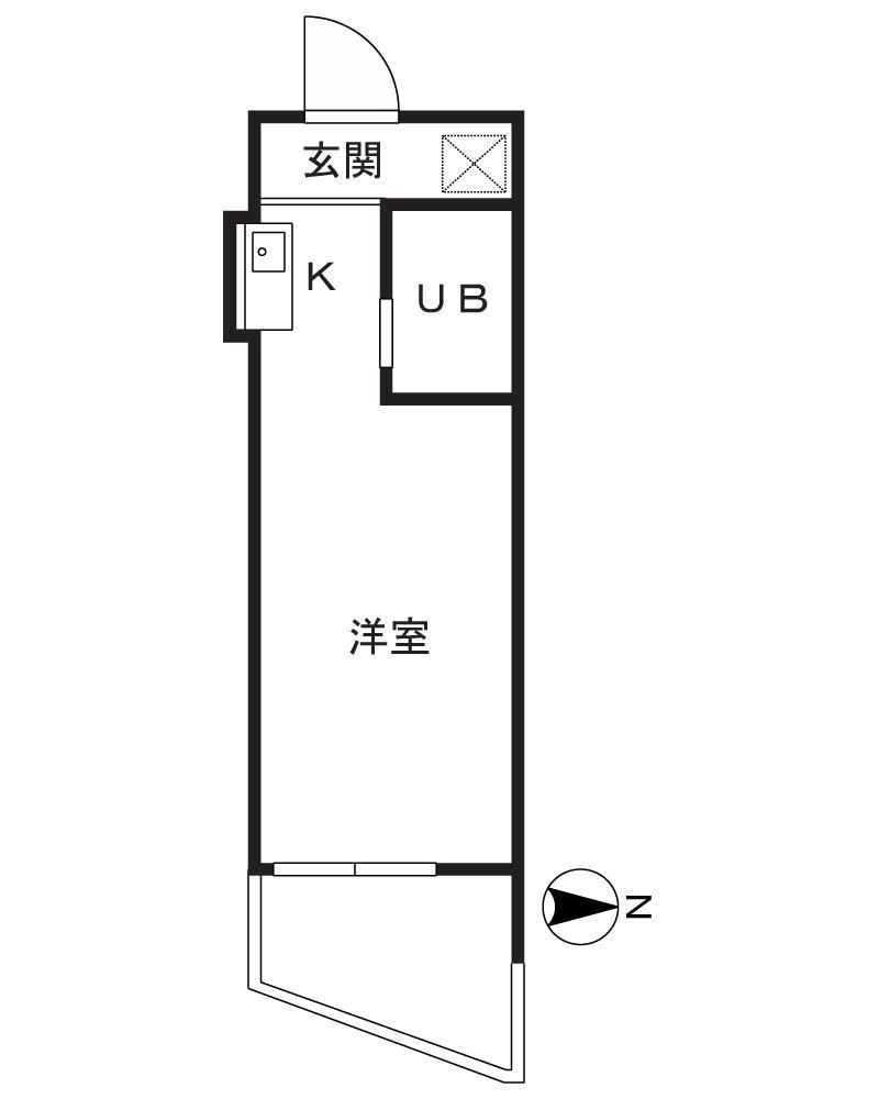 R-STYLE馬込(ワンルーム/1階)の間取り写真