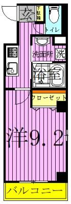 彩 VILLAGE(1K/2階)の間取り写真