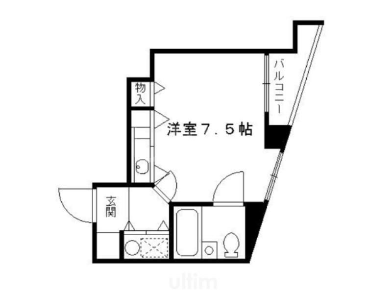 アーバンカワキ(ワンルーム/6階)の間取り写真