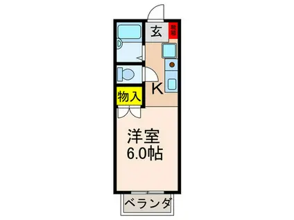 SHOUFU(1K/2階)の間取り写真