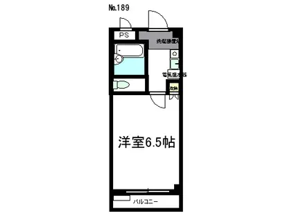 ラフィネ江戸橋(1K/1階)の間取り写真