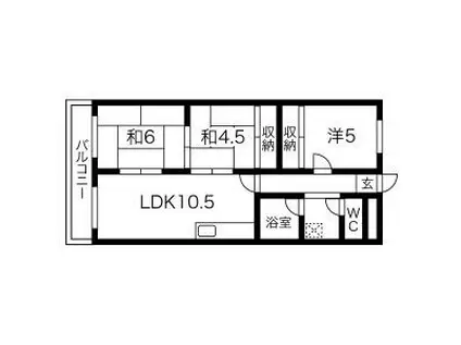 ダイアヒルズ花池(3LDK/4階)の間取り写真