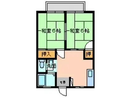 ソーブルA棟(2DK/1階)の間取り写真