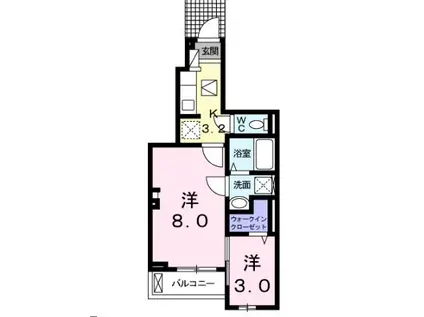 広島電鉄宮島線 楽々園駅 徒歩10分 3階建 築5年(1K/1階)の間取り写真