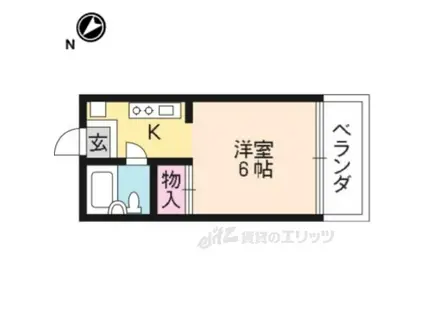 小倉マンション(1K/1階)の間取り写真