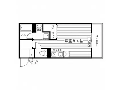 UNI ETERNA 札幌N15(ワンルーム/4階)の間取り写真