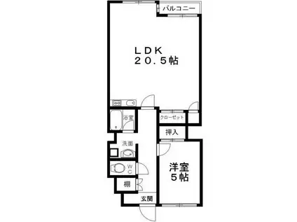 ファーストタウン(1LDK/3階)の間取り写真