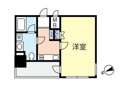 エスコート西新宿(1K/3階)の間取り写真