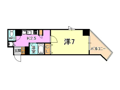 プレサンス神戸駅前グランツ(1K/5階)の間取り写真