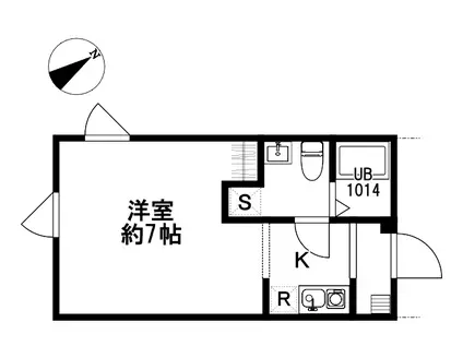 LA MAISON ラメゾン(1K/4階)の間取り写真