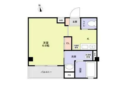 グランエクラ加島I(1K/3階)の間取り写真