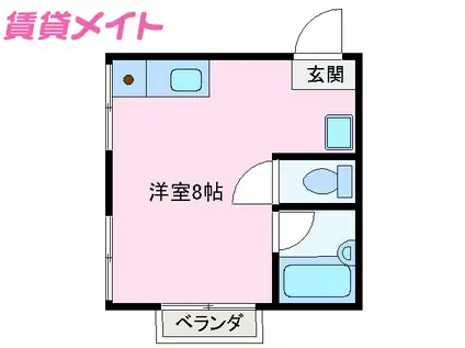 ウイングルートII(ワンルーム/4階)の間取り写真