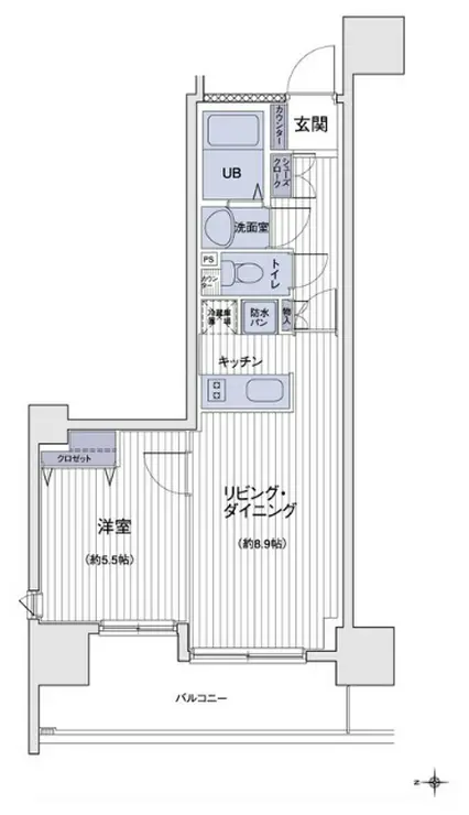 エスティメゾン大島 5階階 間取り