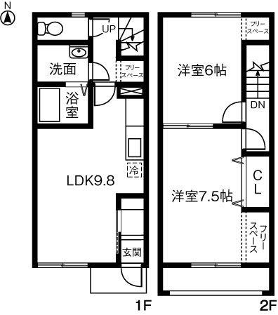 SOPHIA(2LDK/1階)の間取り写真