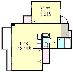 ガーディニア倉敷(1LDK/1階)の間取り写真