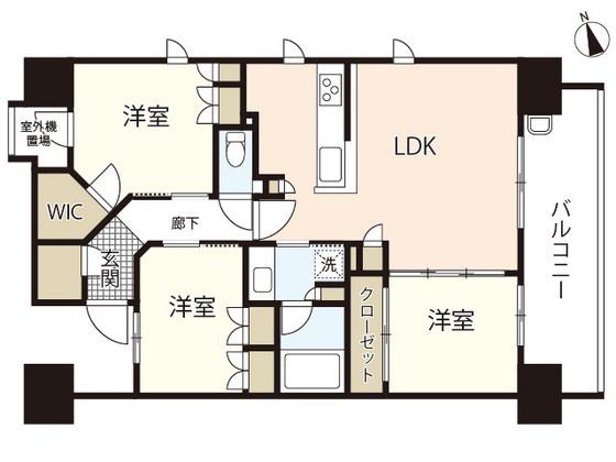 レジデンス大手町五丁目(3LDK/12階)の間取り写真