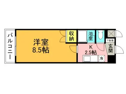 フェニックスマンション(1K/4階)の間取り写真