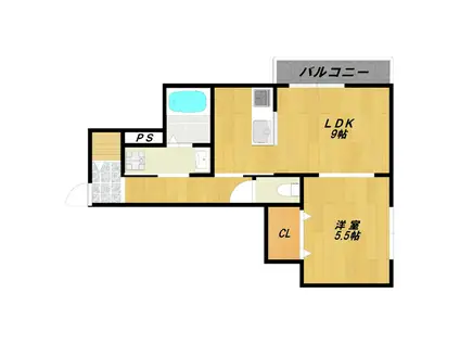 HEBEL MAISON A(1LDK/1階)の間取り写真