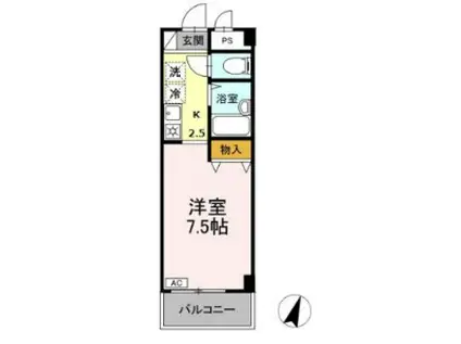 湘南ABSI(ワンルーム/3階)の間取り写真