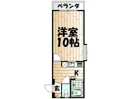 オリエンタル南小倉(1K/5階)の間取り写真