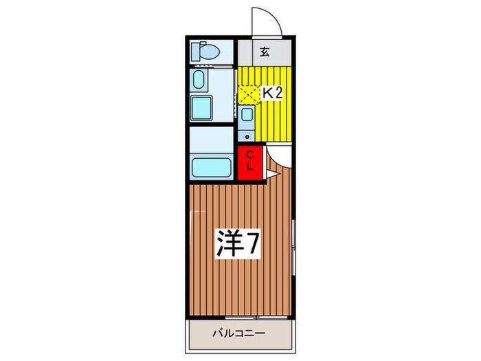 PREMIERE(1K/3階)の間取り写真