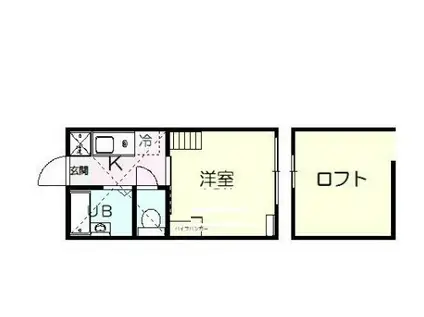 ハイ・ブリッジ南千住(1K/1階)の間取り写真