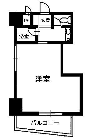 ベルメール原田町(ワンルーム/5階)の間取り写真
