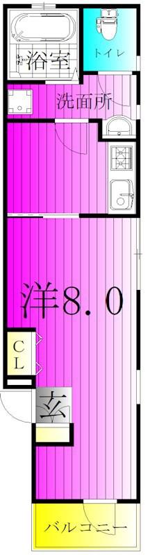エムグランデ(1K/3階)の間取り写真