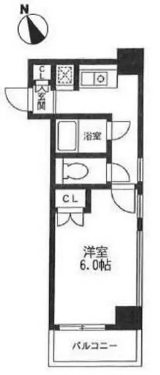 ラング・タワー京橋 3階階 間取り