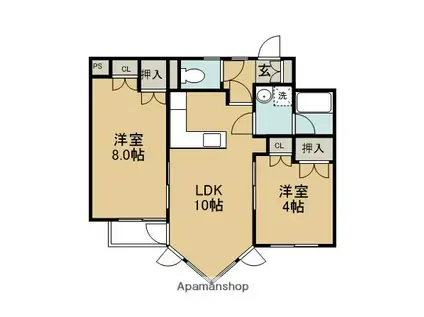 TKH-II(2LDK/5階)の間取り写真