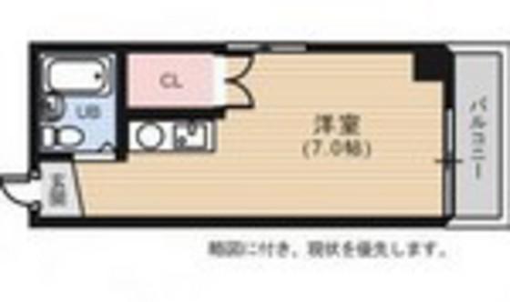 サンシャイン舟入本町(ワンルーム/5階)の間取り写真