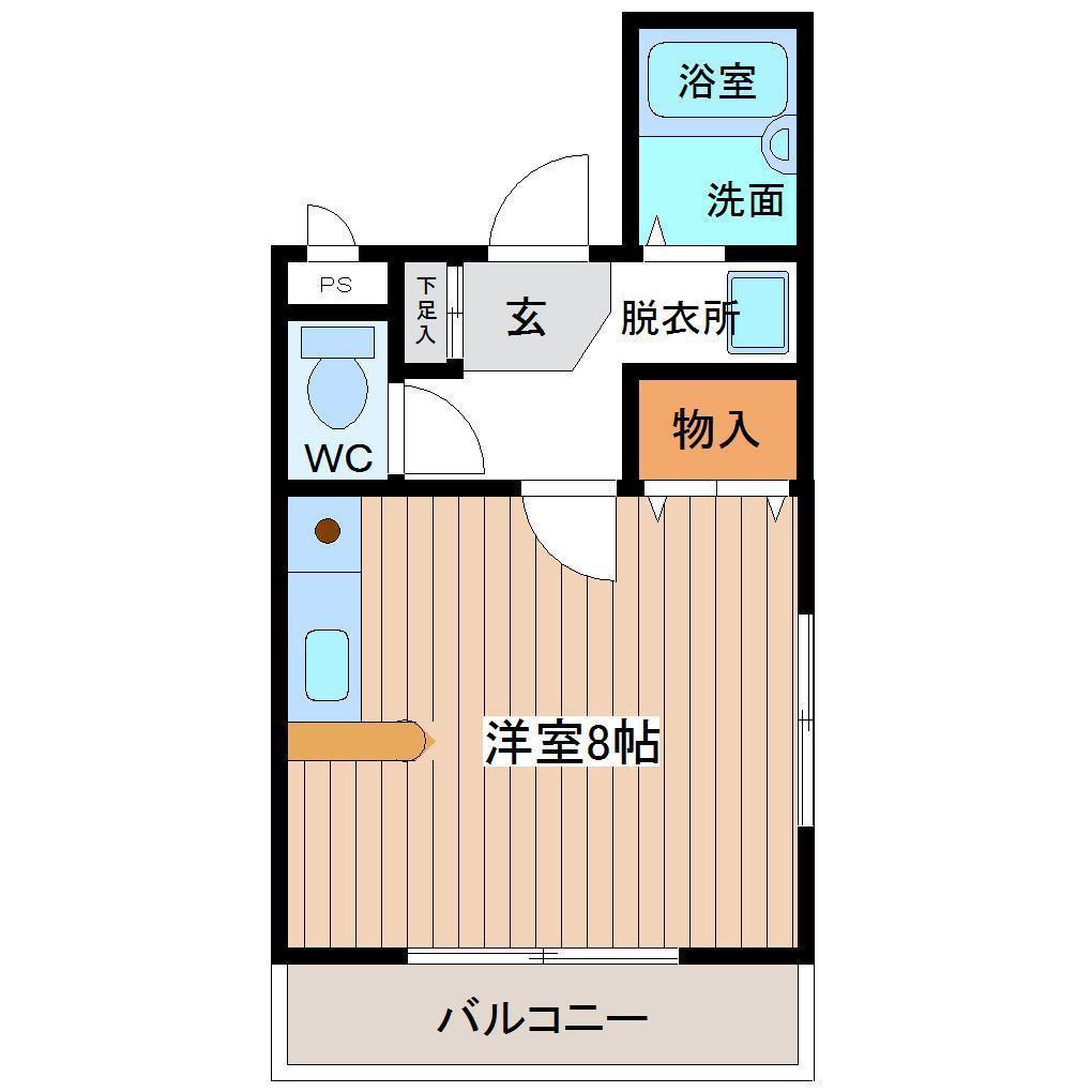アストレイア・マンション(ワンルーム/3階)の間取り写真