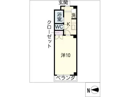 グレースシャトー(1K/2階)の間取り写真
