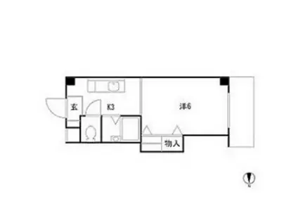 メナージュ荻窪(1K/2階)の間取り写真