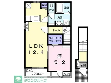 サニーホームIII(1LDK/2階)の間取り写真