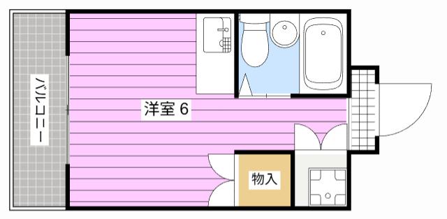 オクトワール浜北(ワンルーム/3階)の間取り写真