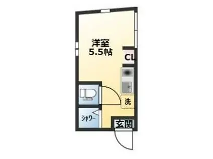 アーバンプレイス中野坂上IIIA(ワンルーム/1階)の間取り写真