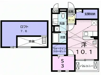 伊豆箱根鉄道駿豆線 三島二日町駅 徒歩1分 2階建 築16年(ワンルーム/2階)の間取り写真