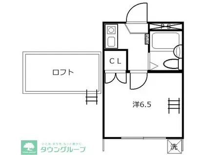 CADIZ 新柏(1K/1階)の間取り写真