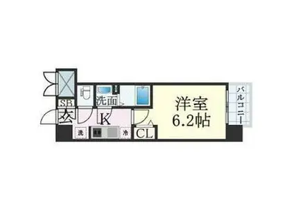 プレサンスOSAKA三国ネオス(1K/9階)の間取り写真